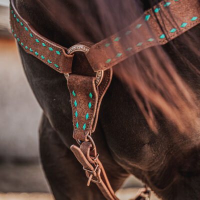 ranch hand breast collar western headstall weaver leather bridle NRS headstall (40)