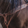 Heritage Beaded Breast Collar - Chocolate Roughout Leather - view 6