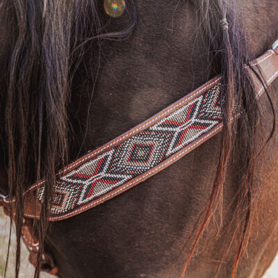ranch hand breast collar western headstall weaver leather bridle NRS headstall (46)