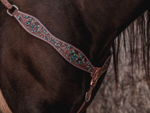 ranch hand breast collar western headstall weaver leather bridle NRS headstall (52)