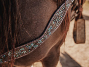 ranch hand breast collar western headstall weaver leather bridle NRS headstall (81)