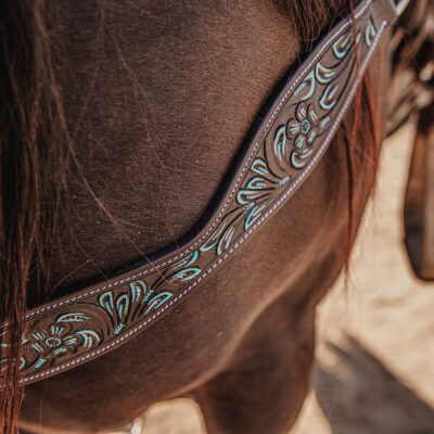 ranch hand breast collar western headstall weaver leather bridle NRS headstall (81)