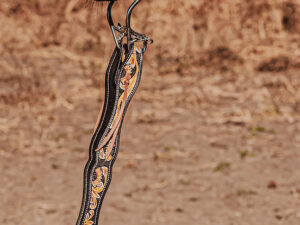 western split reins headstall leather bridle browband sunflower bridle ranch hand (20)