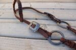 Twisted iron metal ring ring set headstall ranch hand6