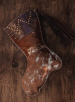 Western christmas stocking hair on cowhide christmas socks wester n cowhide stockings leather stockings (12)