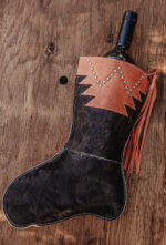 Western christmas stocking hair on cowhide christmas socks wester n cowhide stockings leather stockings (28)