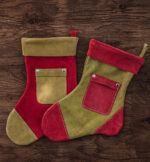 Western christmas stocking hair on cowhide christmas socks wester n cowhide stockings leather stockings (31)