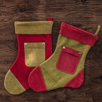 Western christmas stocking hair on cowhide christmas socks wester n cowhide stockings leather stockings (31)