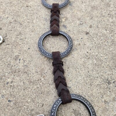 gunmetal antique metal ring bridle metal ring breast collar irvine tack weaver leather breast collar metal ring set (11)