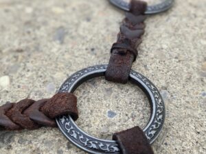 gunmetal antique metal ring bridle metal ring breast collar irvine tack weaver leather breast collar metal ring set (15)