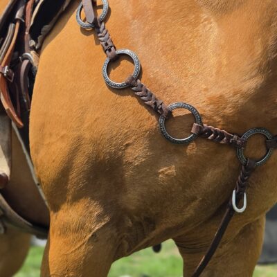 Twisted Iron - Gunmetal Antique Metal Ring Breast Collar