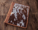 leather cowhide binder western notebook cover horse paper folder western cowhide hair on portfolio business professional office stuff western (23)