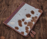 leather cowhide binder western notebook cover horse paper folder western cowhide hair on portfolio business professional office stuff western (24)