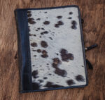 leather cowhide binder western notebook cover horse paper folder western cowhide hair on portfolio business professional office stuff western (29)