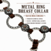 metal ring breast coll silver ring bridle western horse tack ranch hand headstall silver rose (10)