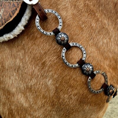 metal ring breast collar western breast collar concho breast collar metal ring headstall western bridle with rings (1)