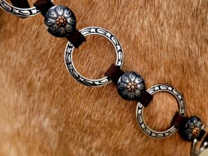 metal ring breast collar western breast collar concho breast collar metal ring headstall western bridle with rings (10)