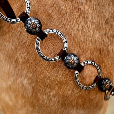 metal ring breast collar western breast collar concho breast collar metal ring headstall western bridle with rings (10)