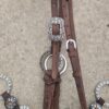 Twisted Iron - Silver Rose Metal Ring Browband Headstall - view 6