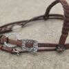 Twisted Iron - Silver Rose Metal Ring Browband Headstall - view 4