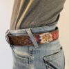 Leather Belt - Prairie Bloom Western Belt - view 5