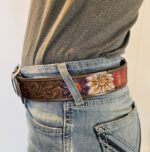 western belt flower belts leather handmade belts cowgilr cowboy belts (2)