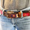 Leather Belt - Prairie Bloom Western Belt - view 3
