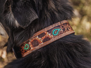 western dog collar sunflower dog collars leather dog collars (12)