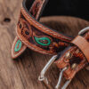 Prairie Sunflower Leather Dog Collar - Hand-Painted Western - view 12