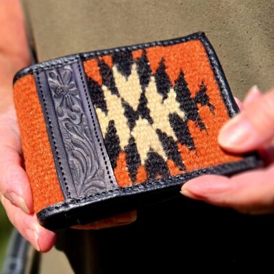 western duffel bags leather travel bag burnt orange black leather wallet western purse (10)