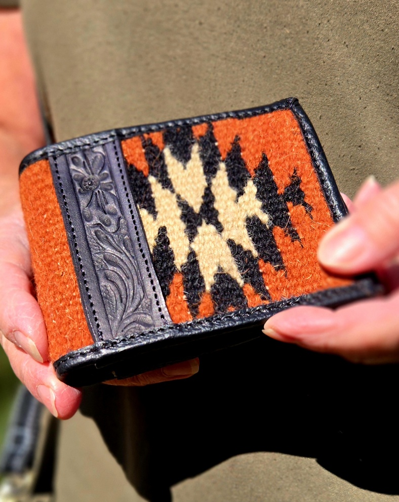 western duffel bags leather travel bag burnt orange black leather wallet western purse (10)