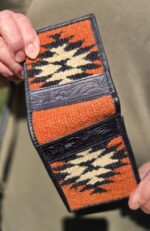 western duffel bags leather travel bag burnt orange black leather wallet western purse (11)