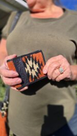 western duffel bags leather travel bag burnt orange black leather wallet western purse (7)