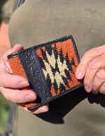 western duffel bags leather travel bag burnt orange black leather wallet western purse (8)