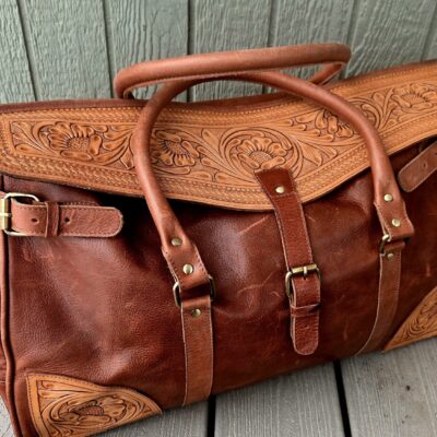 Leather Carry All Duffel Bag - Western Luggage - view 3