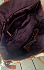 Leather carry all duffel bag briefcase work bag, gym bag, leather hand tooled western bag (3)