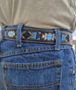 western beaded belts . leather belts with beading (10)