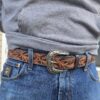 Western Beaded Belt - Leather Belt - Blue Mesa - view 2