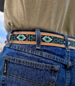 western beaded belts . leather belts with beading (3)
