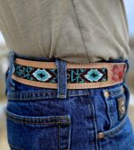 western beaded belts . leather belts with beading (4)