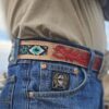 Western Beaded Belt - Leather Belt - Ironwood - view 6