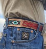 western beaded belts . leather belts with beading (5)