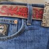 Western Beaded Belt - Leather Belt - Ironwood - view 7