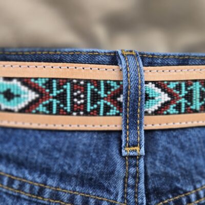 western beaded belts . leather belts with beading (7)