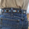 Western Beaded Belt - Leather Belt - Blue Mesa - view 5