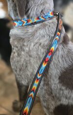 beaded dog collar and beaded leash leather dog collar ranch hand western dog leash (4)