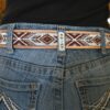 Western Beaded Belt - Leather Belt - Desert Diamond - view 4