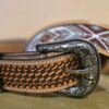 Western Beaded Belt - Leather Belt - Desert Diamond - view 5