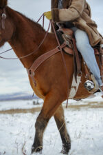 chocolate roughout headstall with white buckstitch ranch hand (2)