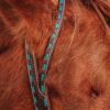 Turquoise Buckstitch - Belt Style Split Ear Headstall - view 3